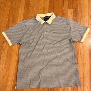 Greg Norman Collection Golf Polo - Gray and Cream